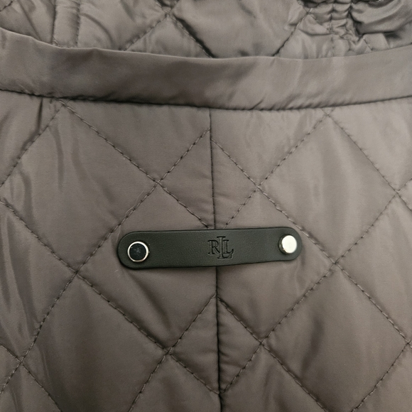 Ralph Lauren Quilted Hooded Puffer Coat in Charcoal M - Picture 9 of 11